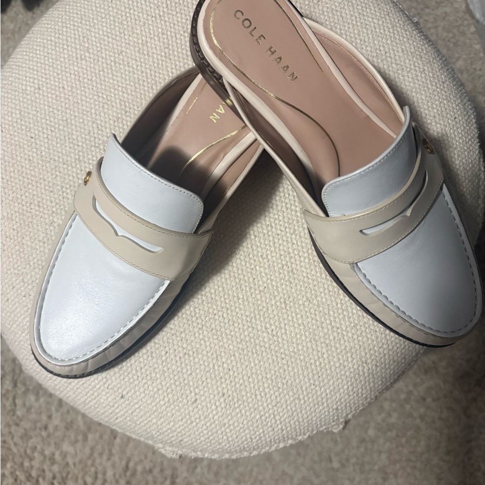 Cole Haan Women's Cream and White Mules